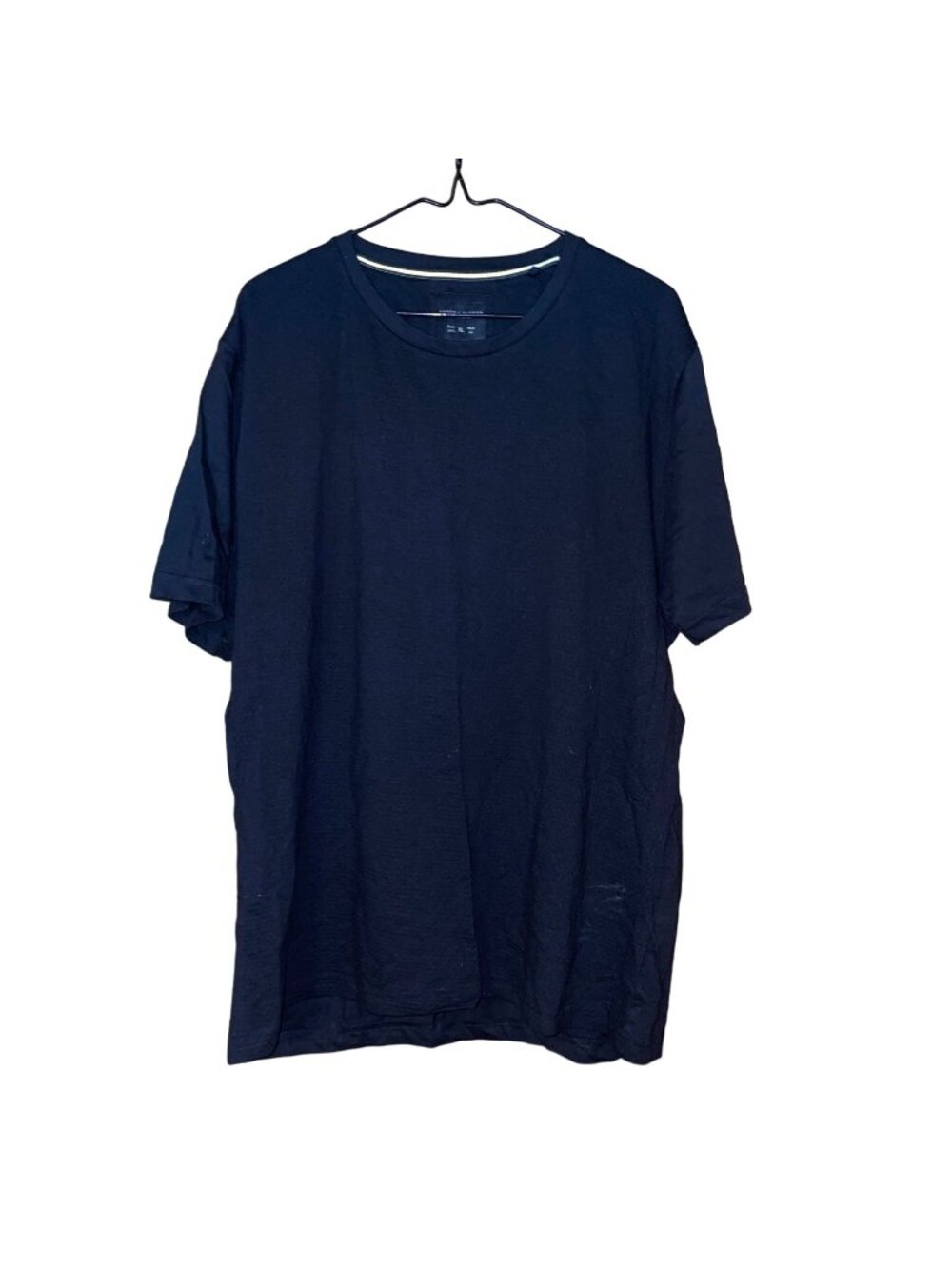 Denim & Flower Men Black Crewneck T-Shirt Size XL Cotton Short Sleeve Casual Tee